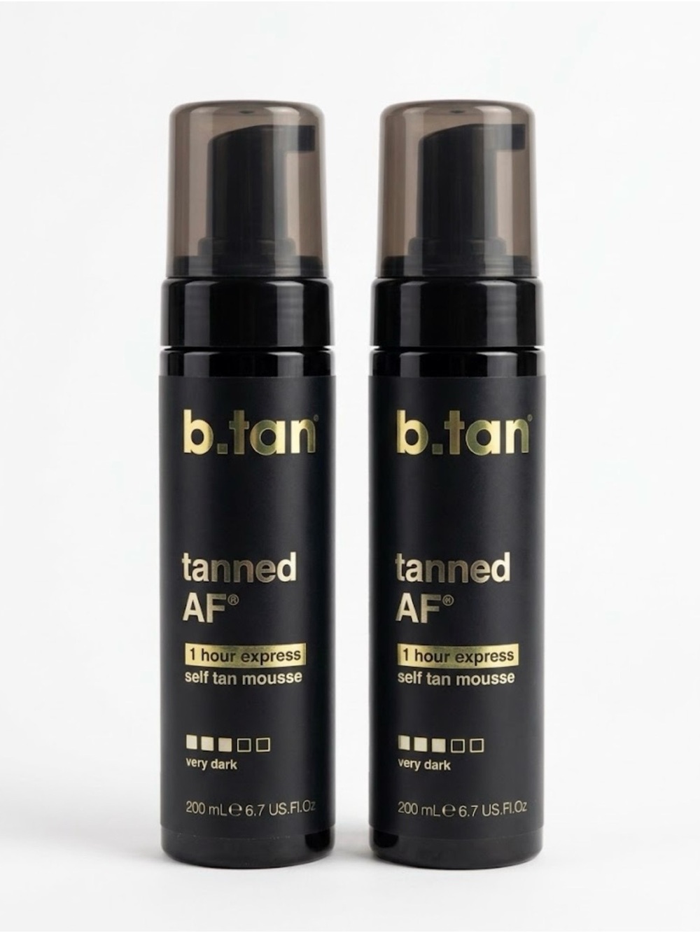 2 for $30 b.tan tanned AF 1 Hour Express Self Tan Mousse Very Dark